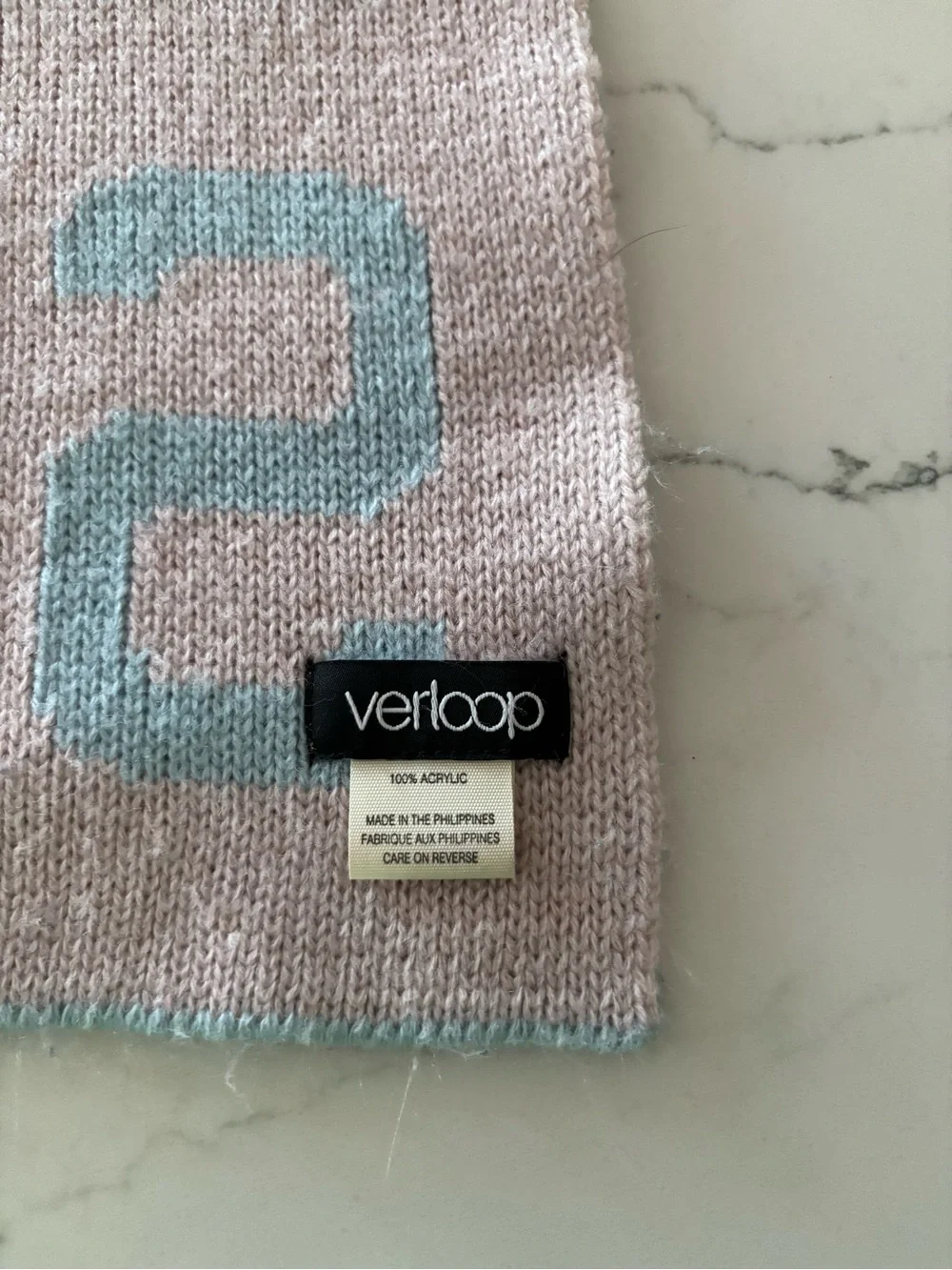 Colorblock Scarf – Multicolor Bold Lettering